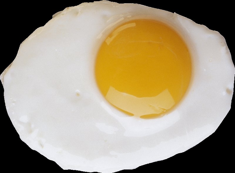 Яичница на прозрачном фоне
