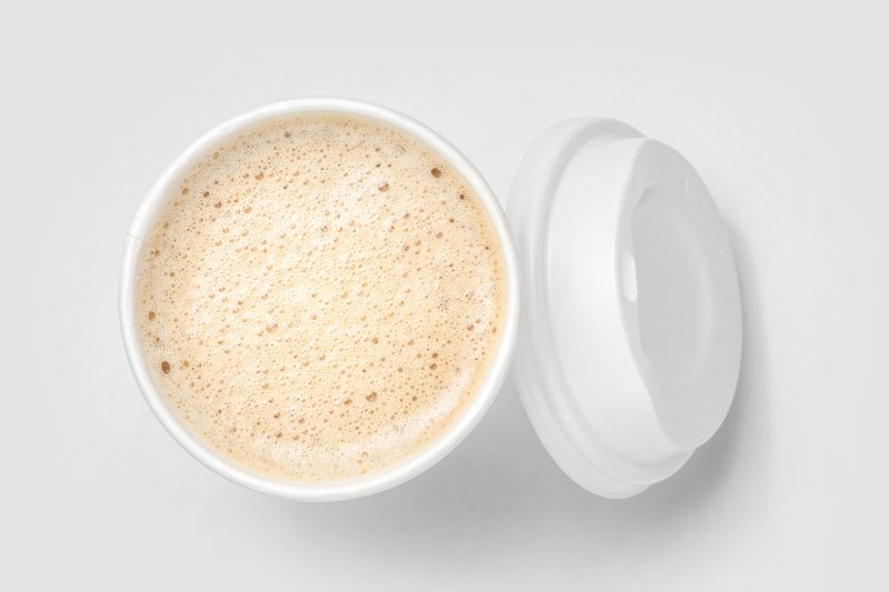 Стаканчик кофе сверху