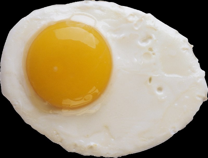 Яичница на белом фоне