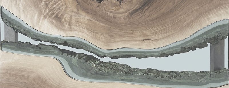 Стол из эпоксидной смолы вид сверху