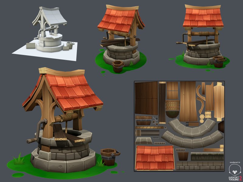 3d модель колодца