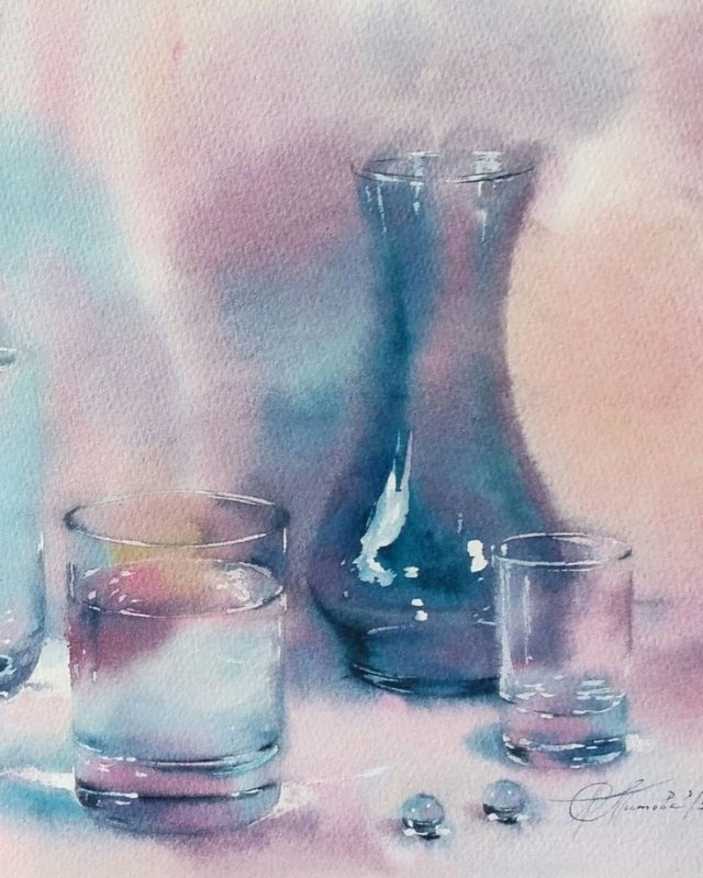 Стекло акварелью