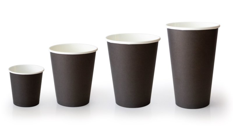 Стакан бумажный для горячих напитков Black 100мл