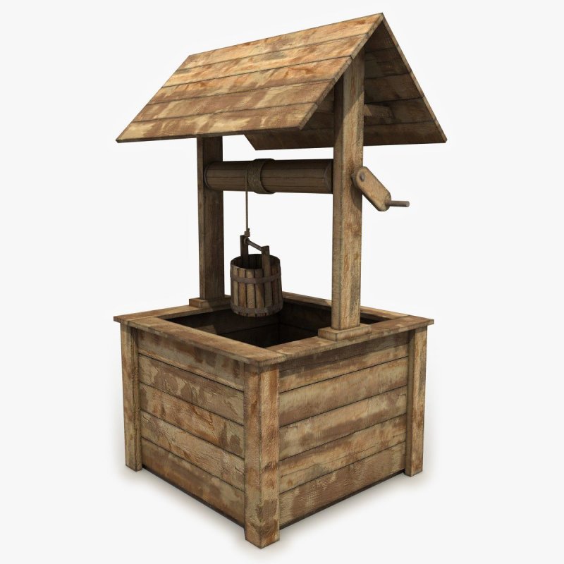 Старинные деревянные колодцы