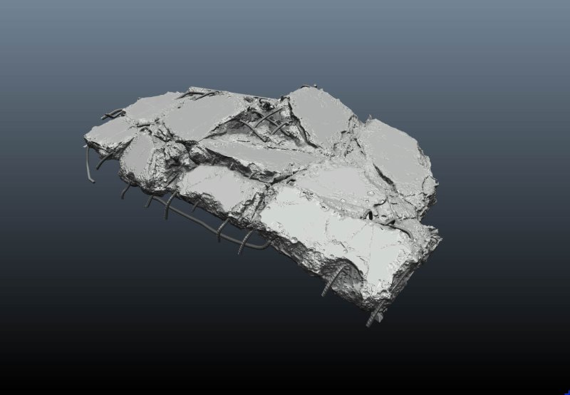 Бетонные обломки