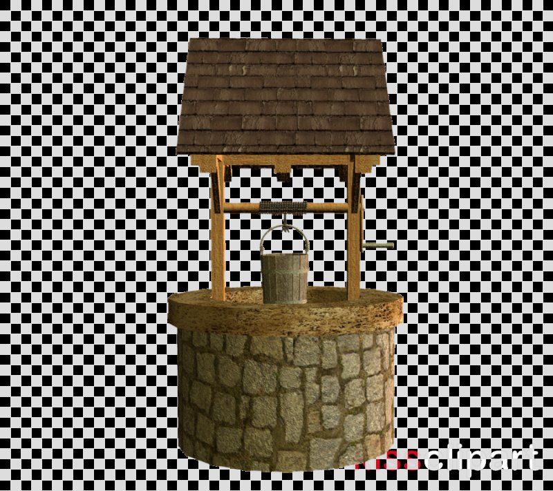 Колодец на белом фоне