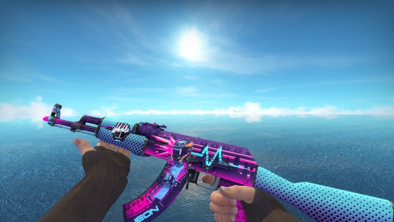 АК 47 неоновый гонщик поношенное