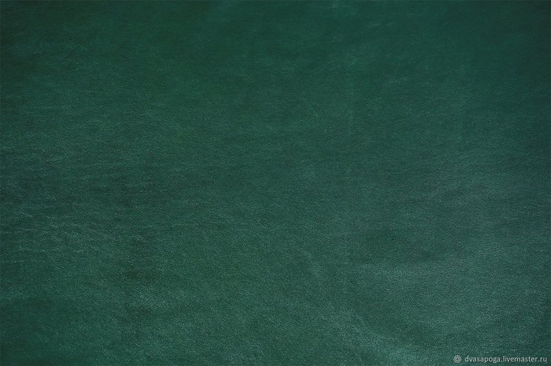 Натуральная кожа зеленая