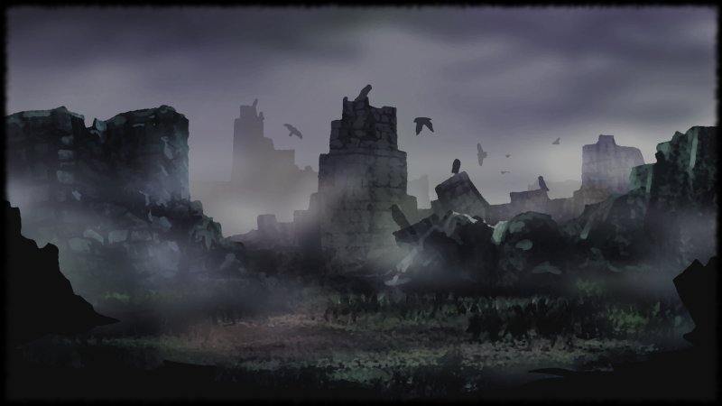 Мрачный разрушенный замок