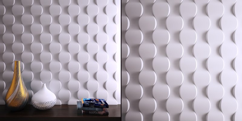 Гипсовая 3д панель Сиам