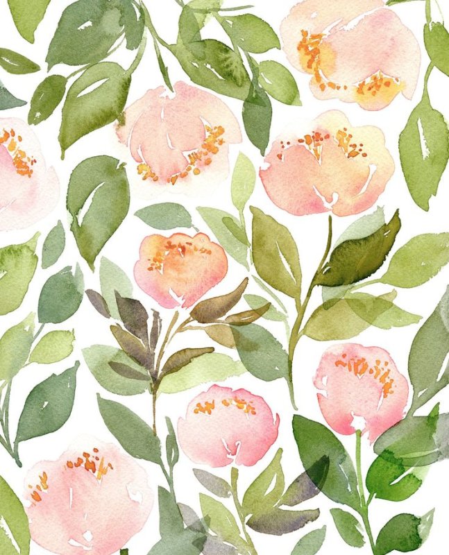 Акварельные цветы