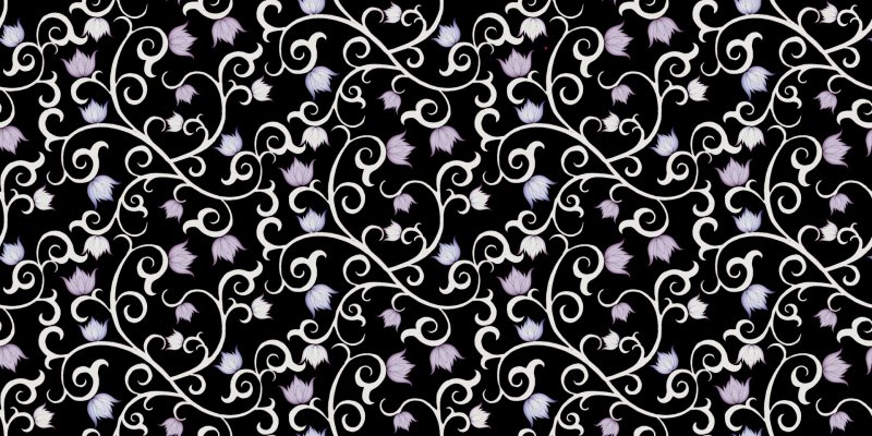 Черный фон с узорами