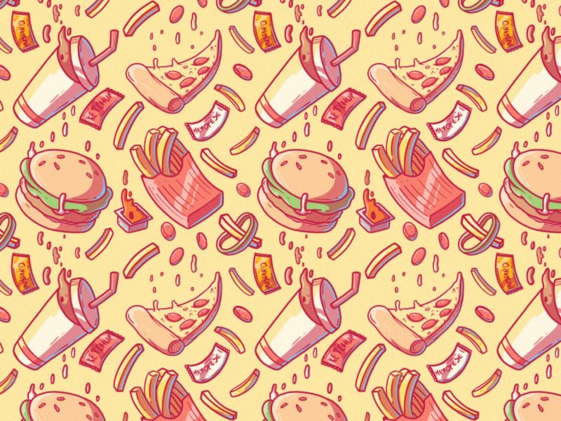 Паттерн еда фаст фуд