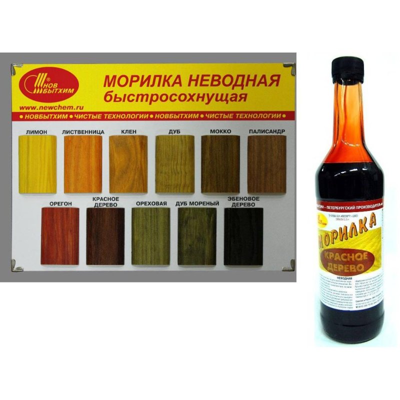 Морилка водная Новбытхим палитра