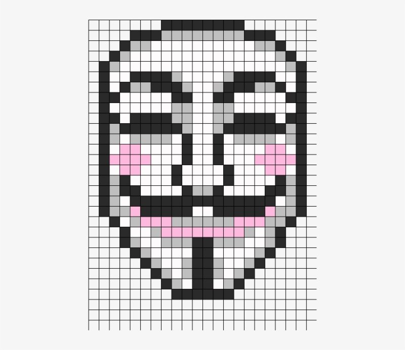 Пиксельная маска Анонимуса