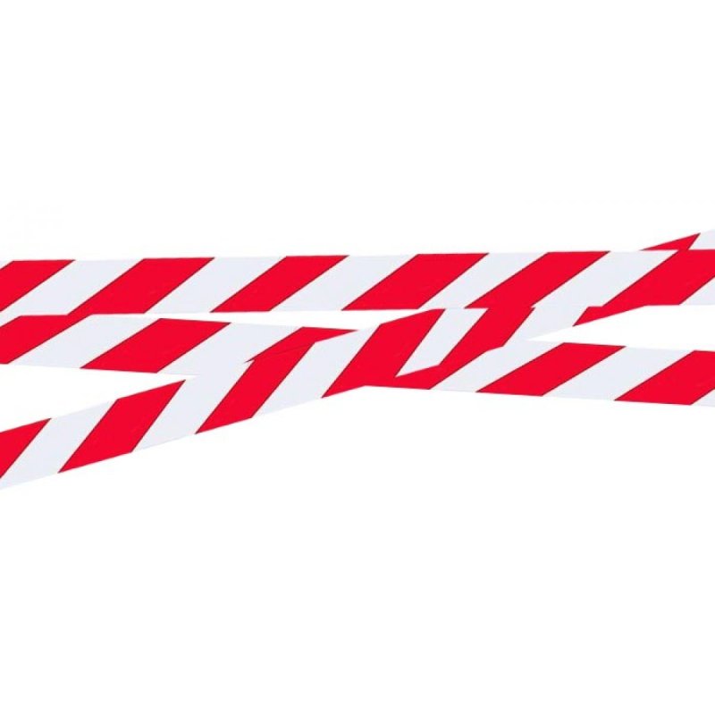 Лента оградительная красно-белая