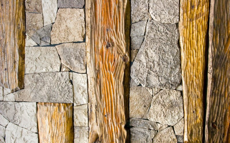 Текстура дерева и камня