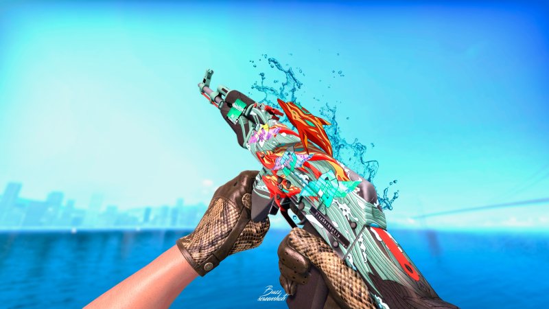 АК 47 Аквамариновая