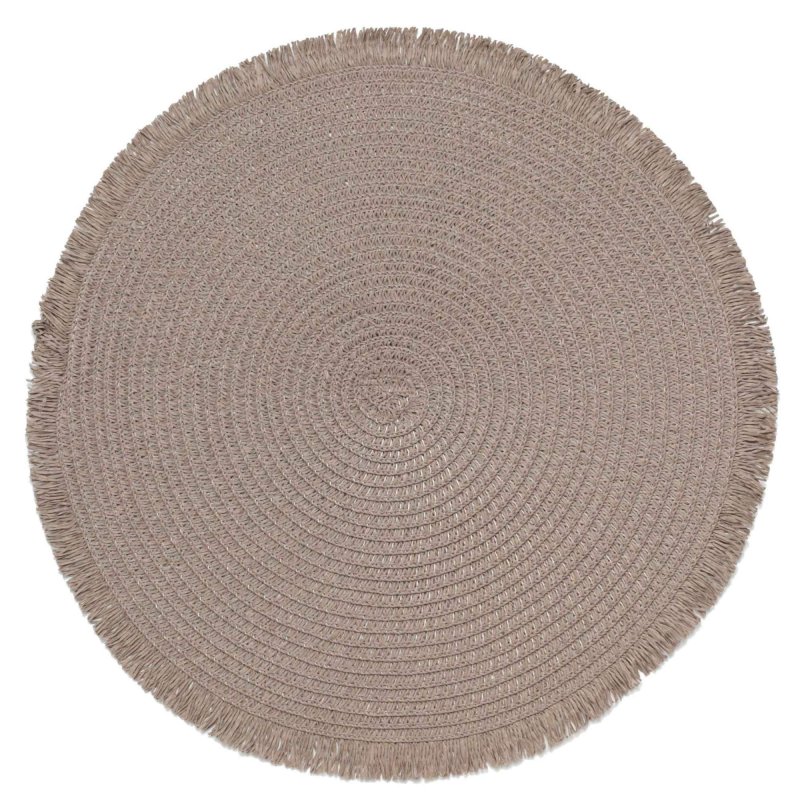 Круглые плетеные коврики