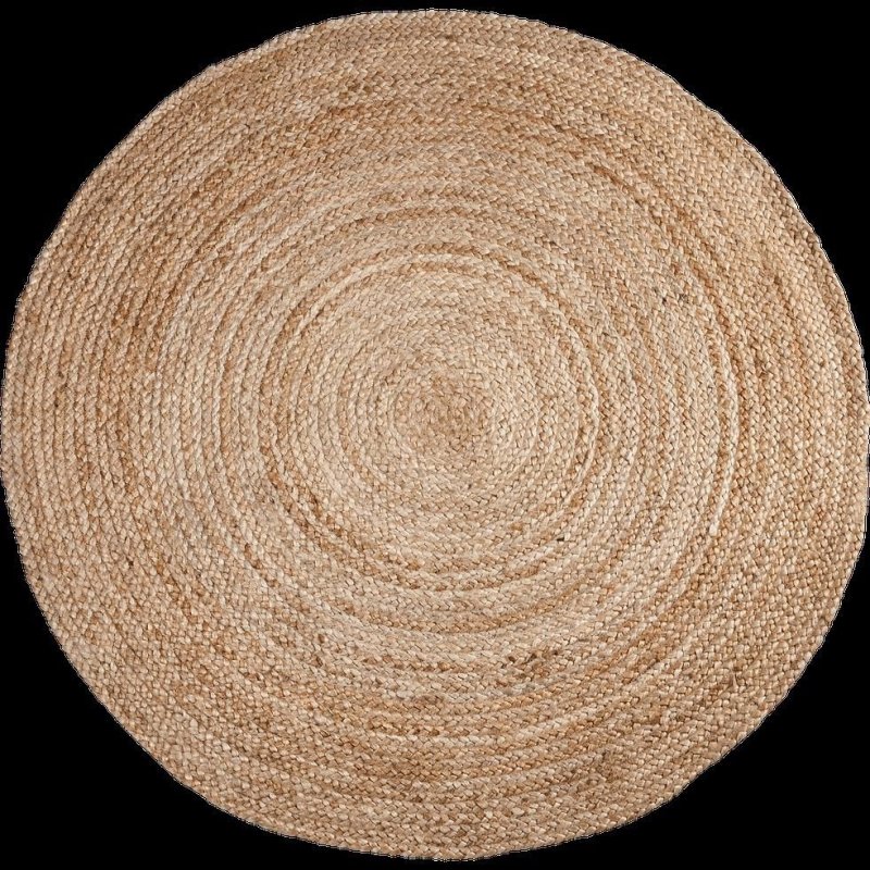 Джутовый коврик круглый
