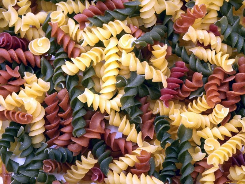 Итальянские макароны цветные