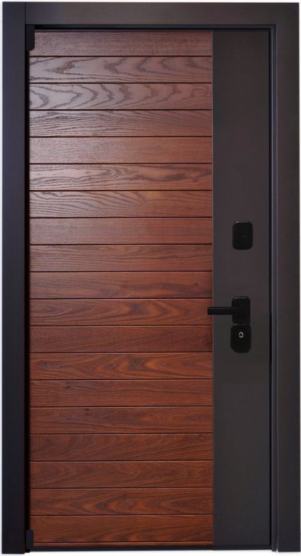 Металлическая дверь под дерево
