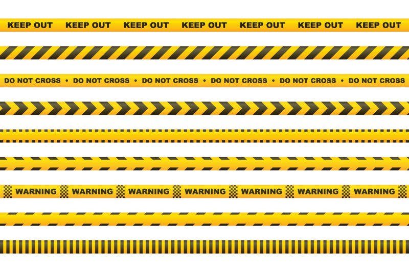 Чёрно жёлтая лента