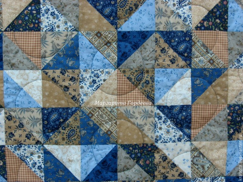 Пэчворк голубой