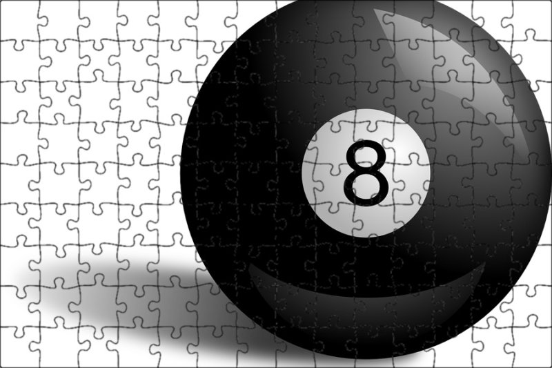 Бильярдный шар 8