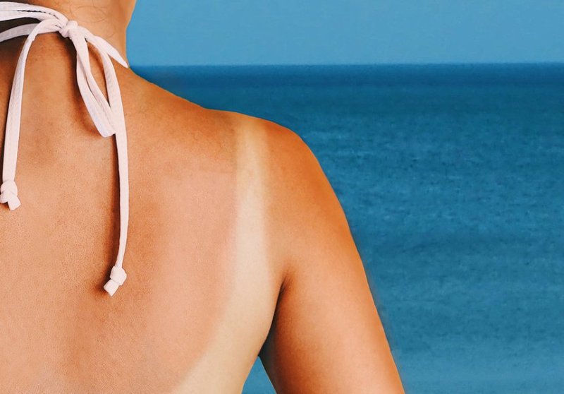 Девушка загар