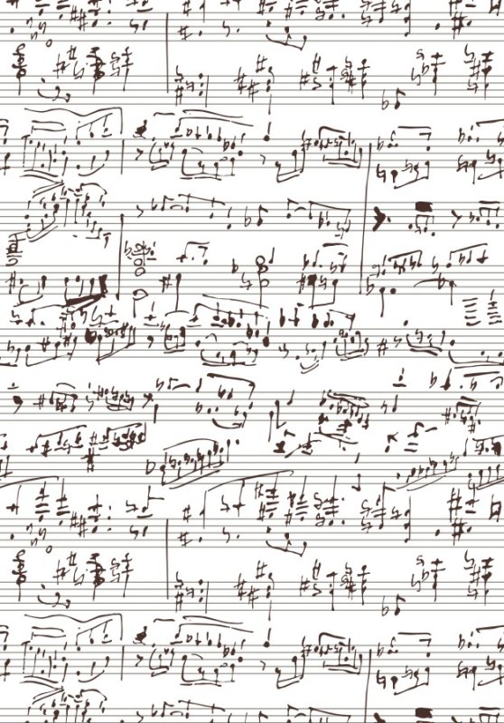 Нотные листы для скрапбукинга