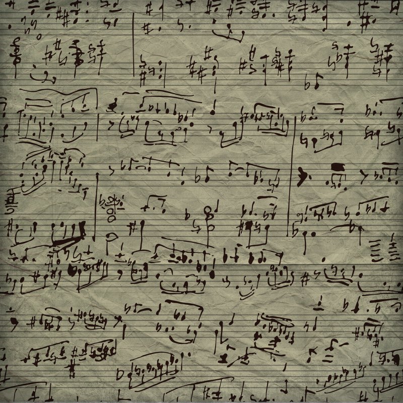 Бумага для скрапбукинга Ноты