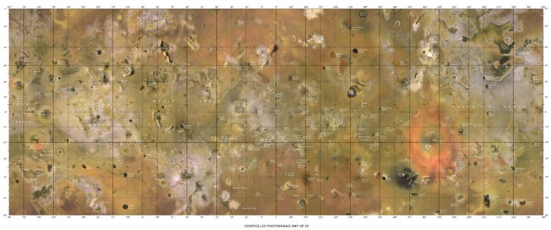 Карта поверхности ио