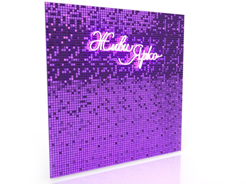 Панель из пайеток