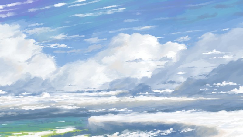 Небо акварель