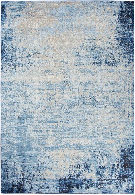 Ковер серо синий современный