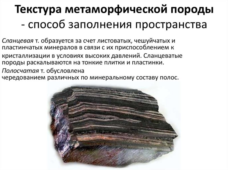 Структура метаморфических горных пород