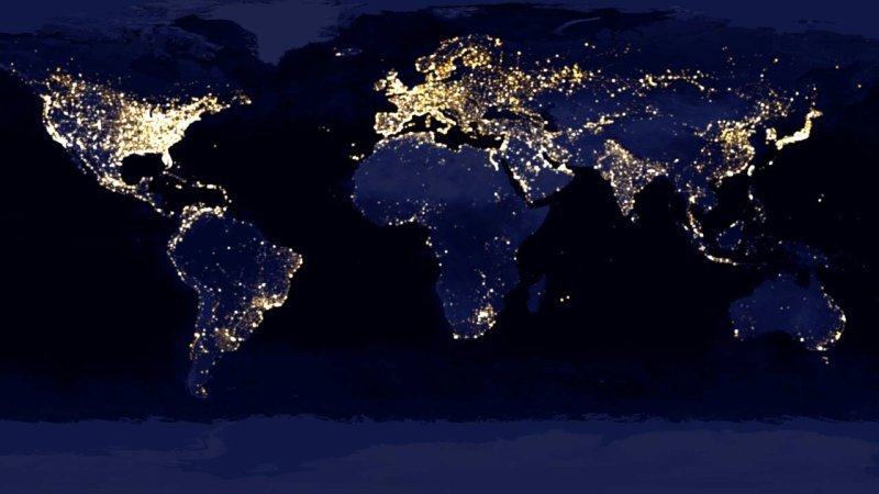 Ночная земля из космоса