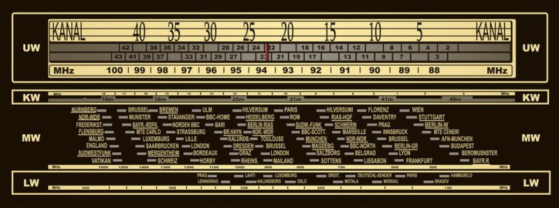 Шкалы радиоприемников для печати