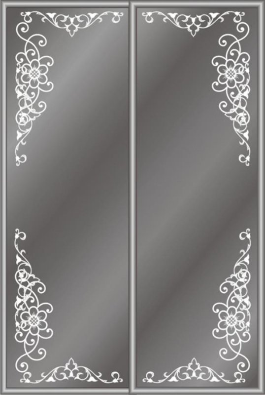 Пескоструйный узор на зеркале