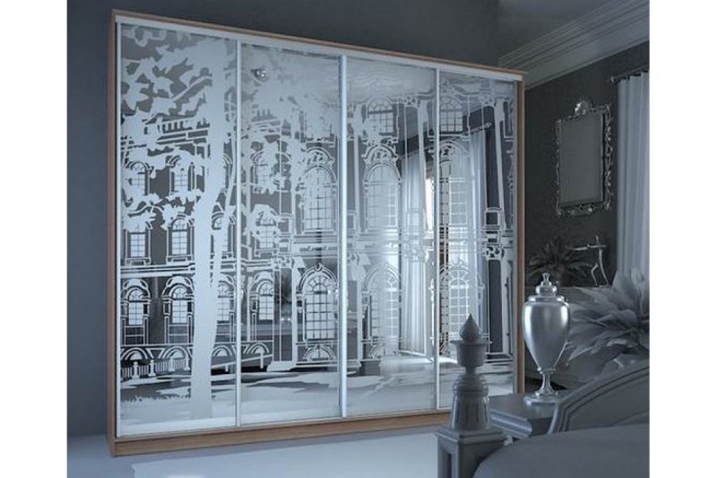 Шкаф купе с пескоструем