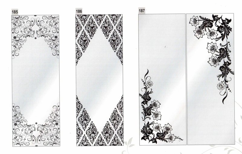 Пескоструйный узор на зеркале