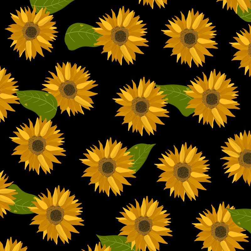 Принт Подсолнухи