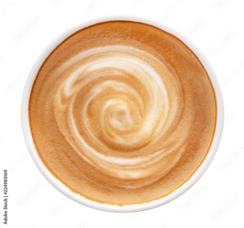 Кофейная пена вид сверху