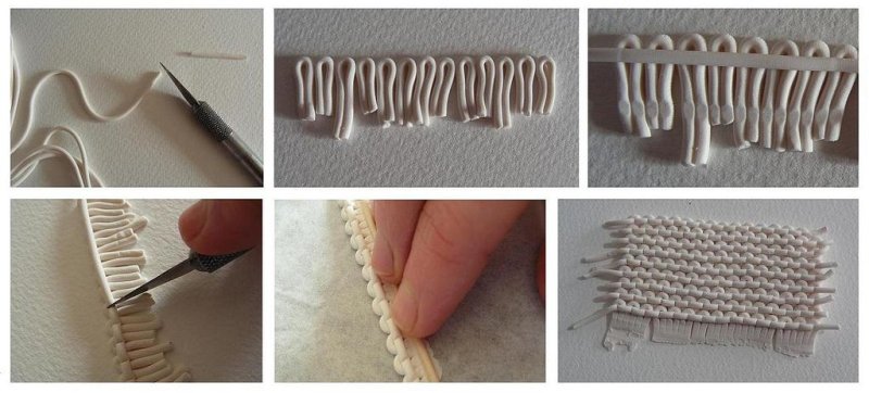 Имитация вязки из полимерной глины