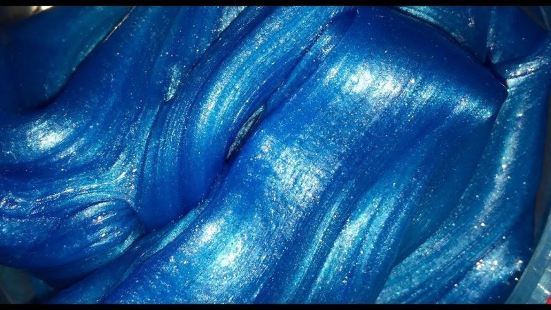 Голубой СЛАЙМ С блестками