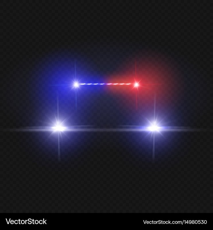 Свет от мигалок полиции