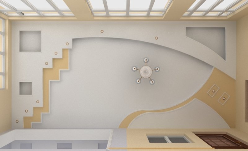 Фигурные потолки из гипсокартона