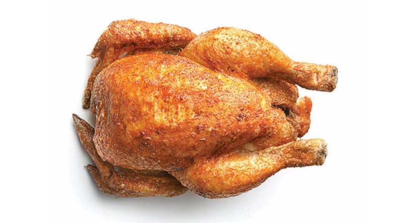 Курица на белом фоне