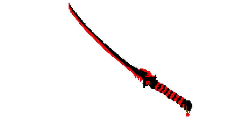 Катана Зеро пиксель арт